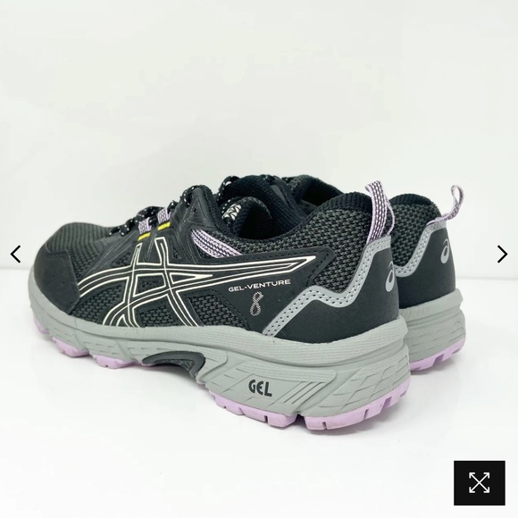 Asics Womens Gel Venture 8 1012A706 Black Running Shoes Sneakers Size 8 New - Picture 3 of 10